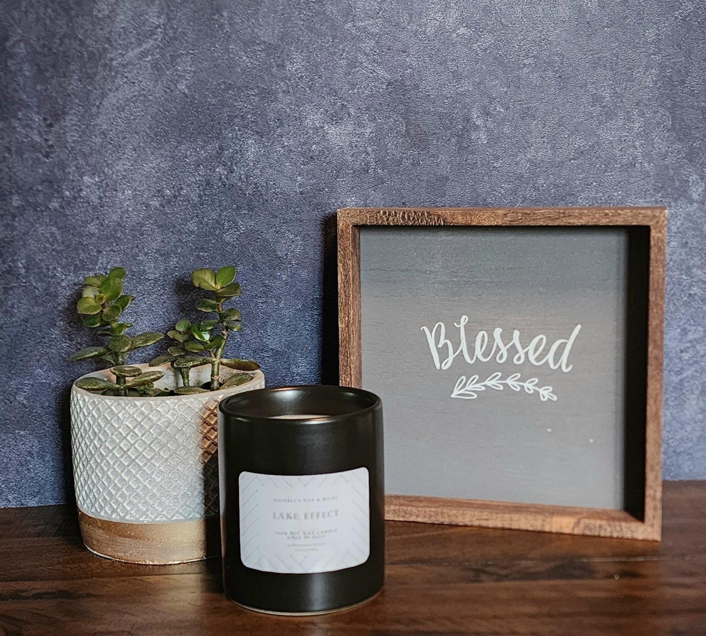 Lake Effect - Black ceramic jar