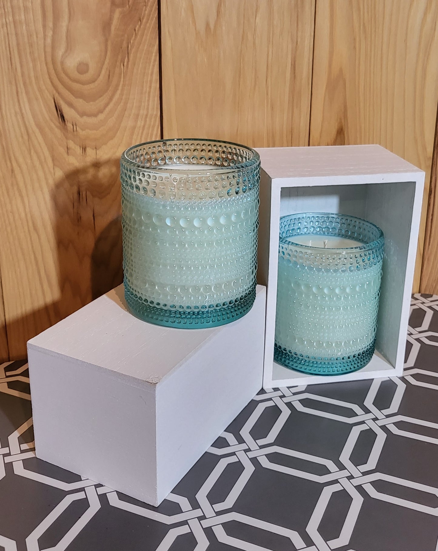 Lake Effect candle - Blue bubble jar