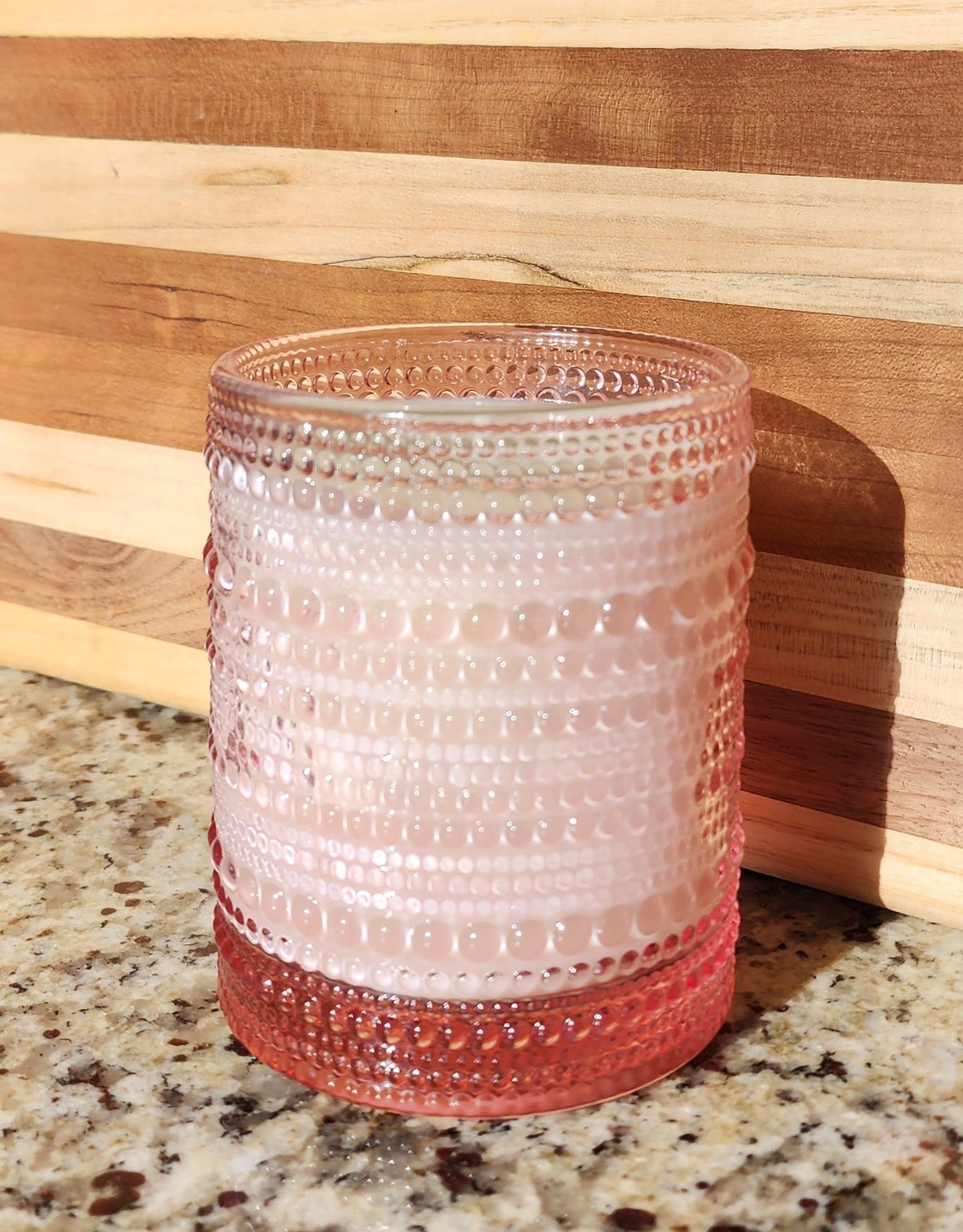 Create your own candle- Pink bubble jar