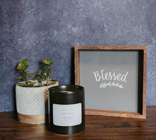 Lake Effect - Black ceramic jar